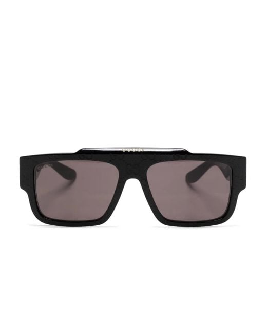 Lunettes De Soleil Guccissima À Monture Carrée Gucci en coloris Black