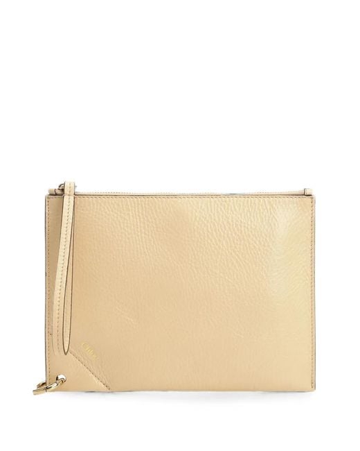 Chloé Natural Spin Leather Pouch