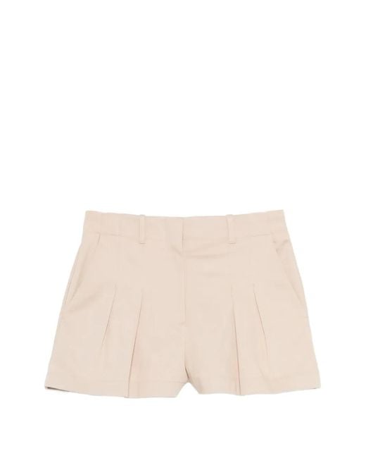 Lacoste Natural Pleated Tailored Shorts