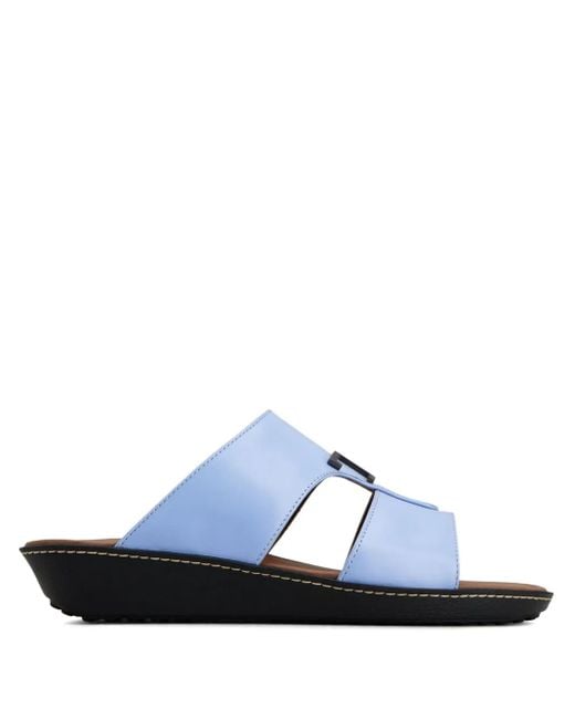 メンズ Tod's Tストラップ レザーサンダル Blue