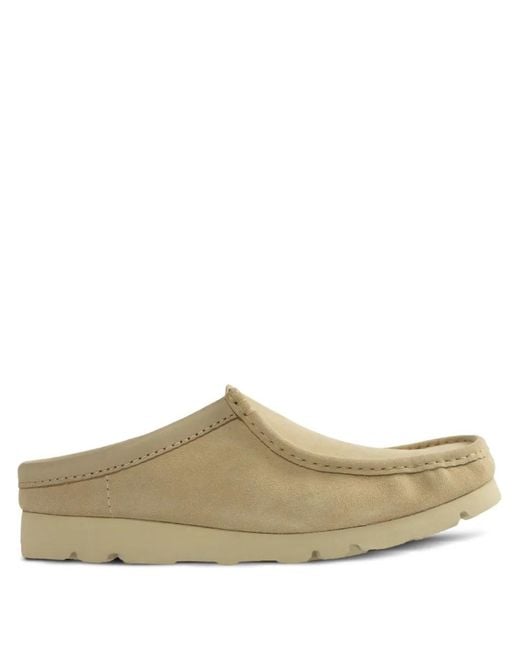 Clarks Natural Wallabee Slip-On Clogs for men