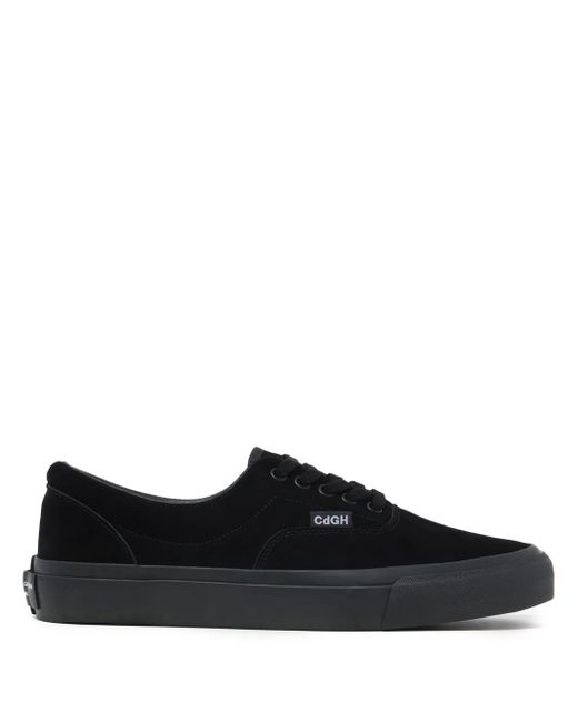 Comme des Garçons Black Logo-Embossed Suede Sneakers for men