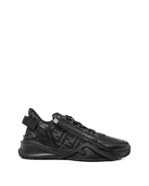 Fendi D2 Flow Sneakers Mit Einsätzen in Black für Herren