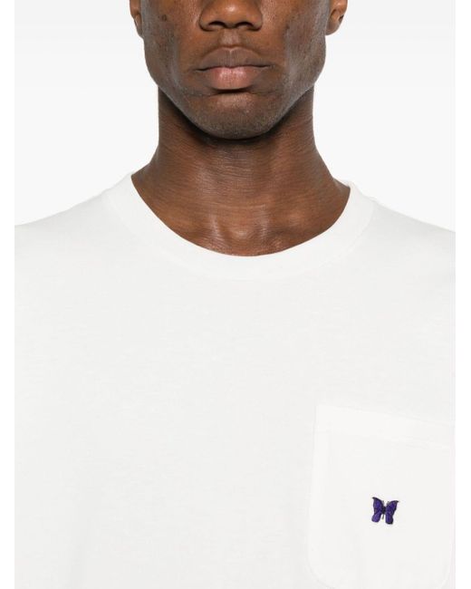 Sudadera con apliques del logo Needles de hombre de color White