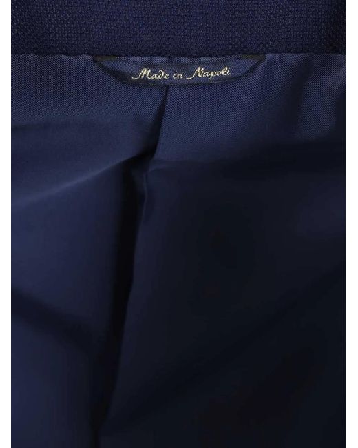 Al Duca D'aosta Blue Single-Breasted Blazer for men