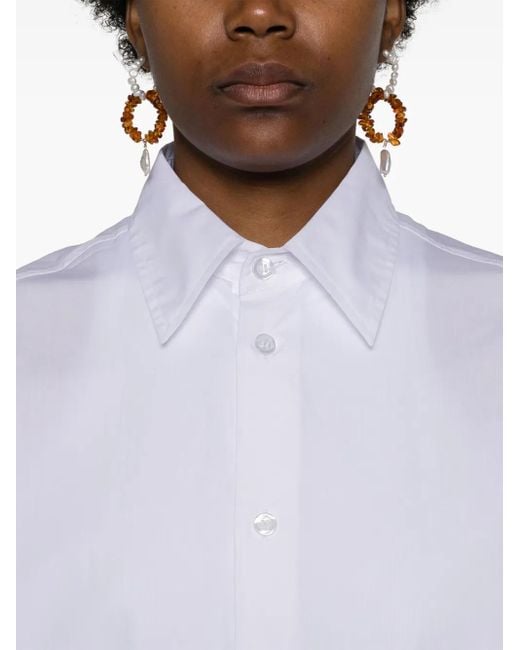 MODES GARMENTS White Long-Sleeve Cotton Shirt