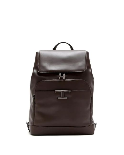 Tod's Black T-Timeless Leather Backpack for men