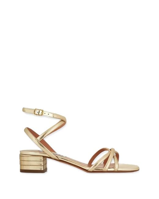 Aquazzura Natural Strappy Buckle-Fastening Sandals