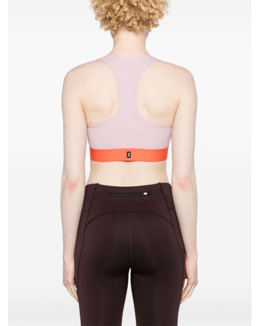 On Shoes Pink Pace Sports Bra