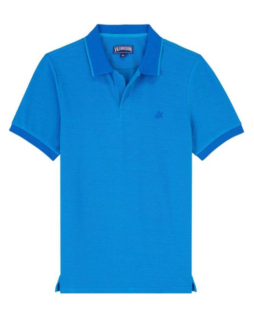 Vilebrequin Poloshirt Met Geborduurd Logo in het Blue voor heren