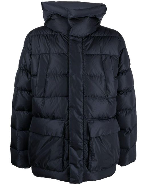 Duvetica Padded Hooded Down Jacket in Blue for Men | Lyst