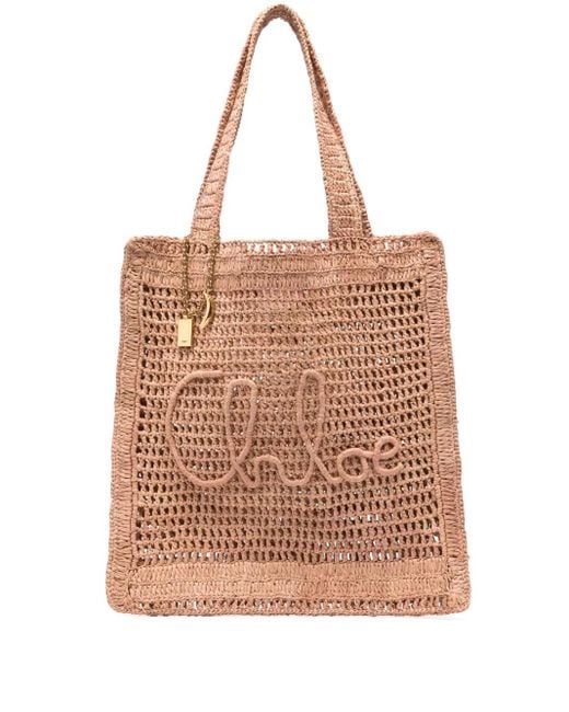 トートバッグ Chloe Small Summer Banana Tote Bag In Brown Chloé