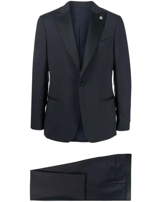 Lardini Blue Single-Breasted Tailored Suit for men