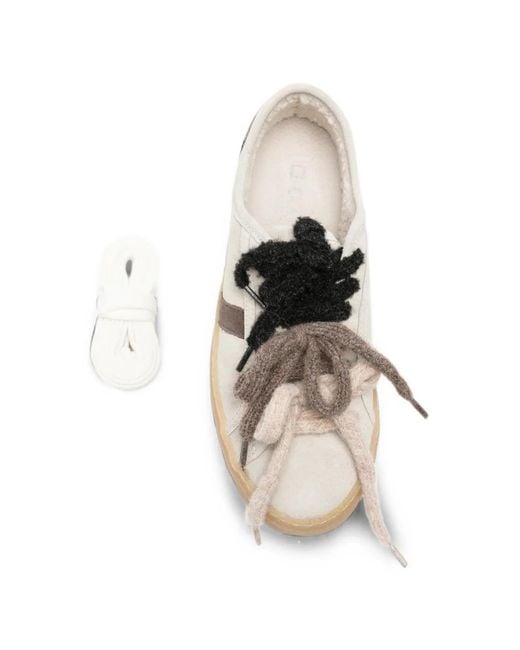 Date Natural Tender W Suede Lace-Up Sneakers