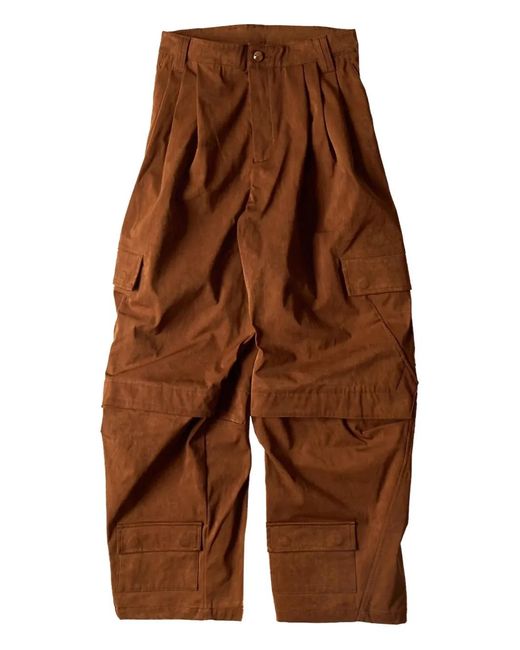 NAMESAKE Brown Pocket Cargo Pants for men