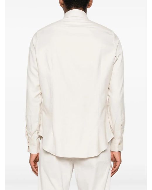 Camicia A Maniche Lunghe di Eleventy in White da Uomo