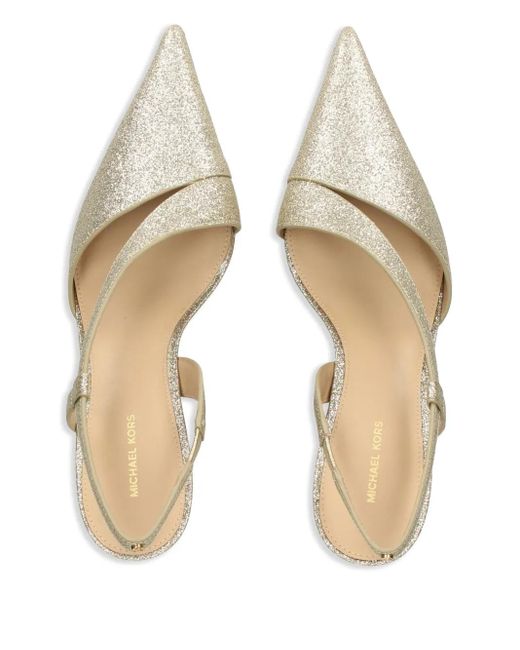 MICHAEL Michael Kors Metallic Calf Leather 'Jaida' Slingback