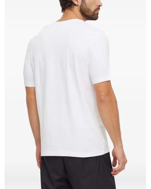 Boss White Logo-Print T-Shirt for men
