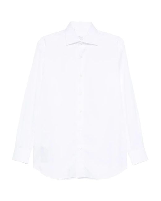 Camicia A Maniche Lunghe di Brioni in White da Uomo