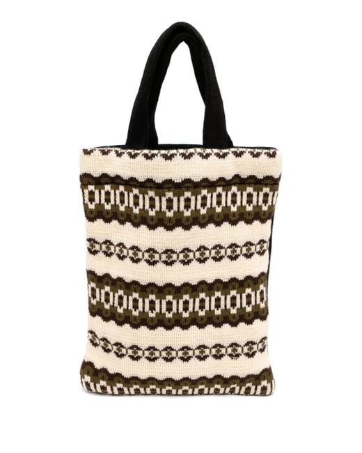 Comme des Garçons Black Pattern-Jacquard Bag
