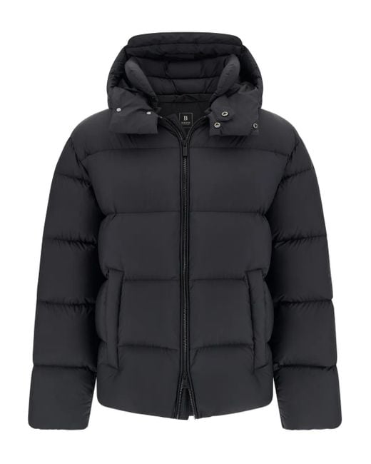 Boggi Black Goose Down Bomber Jacket for men