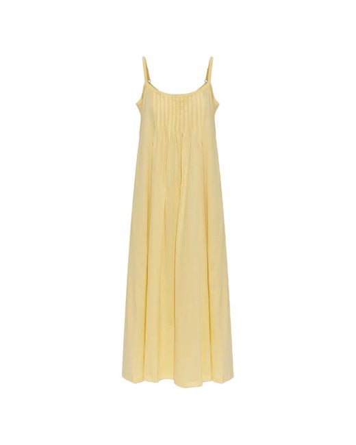 Hanro Metallic Juliet Pleated-Detail Sleeveless Dress