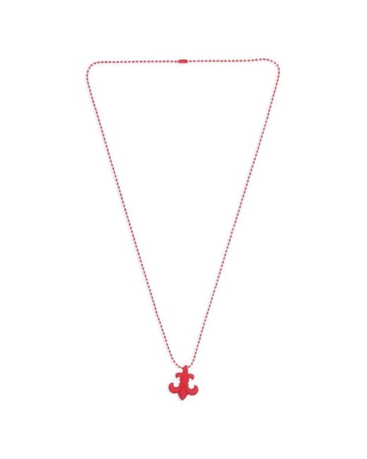 Chrome Hearts White Bs Fleur Pendant Necklace for men