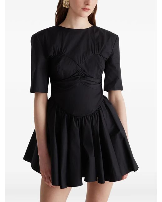 Violante Nessi Black Timothee Twisted-Bodice Mini Dress