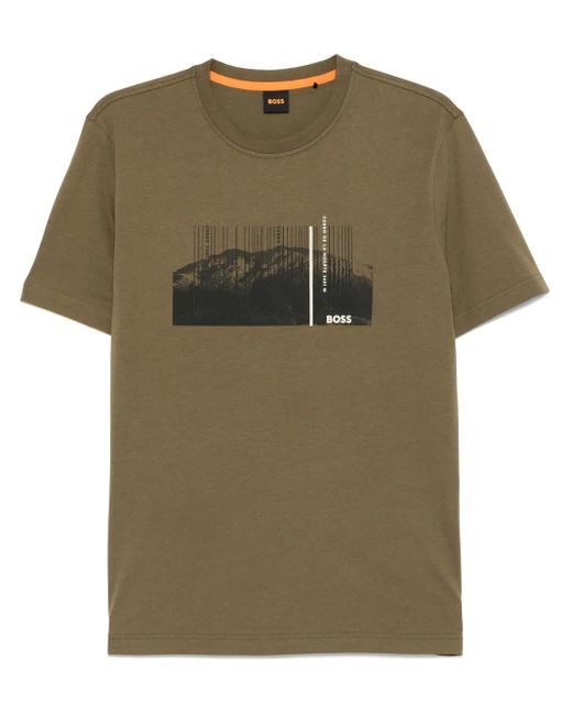 T-Shirt À Imprimé Graphique Boss pour homme en coloris Green