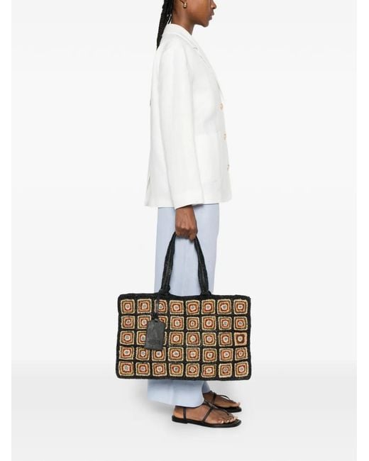 IBELIV Black Squared Tote Bag