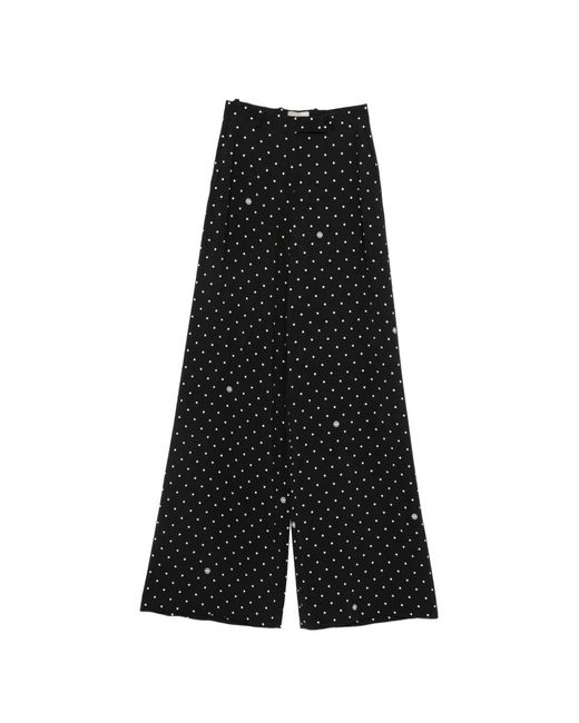 Elie Saab Black Polka-Dot Trousers