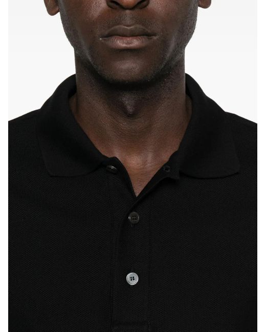 Lanvin Black Short-sleeve Polo Shirt for men