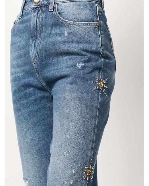 Washington DEE-CEE U.S.A. Blue High-Waisted Cropped Jeans