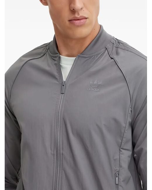 Adidas Gray Logo Detail Jacket for men