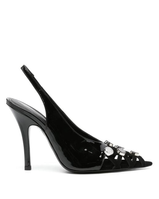 The Attico Black 110Mm Fiona Pumps