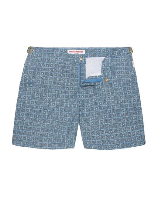 Costume Da Bagno Bulldog Solstice Con Motivo Geometrico di Orlebar Brown in Blue da Uomo