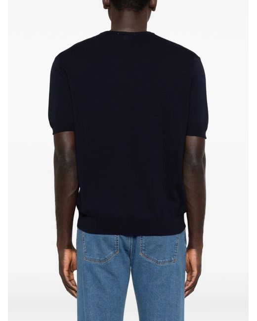 Malo Blue T-Shirt À Col Rond for men