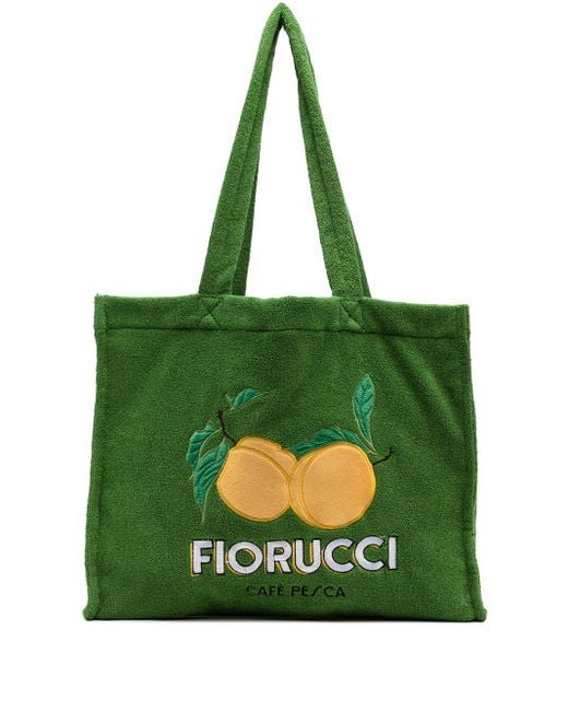 Fiorucci Green Logo-print Tote Bag