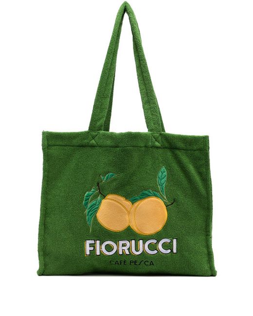 Fiorucci Green Logo-print Tote Bag