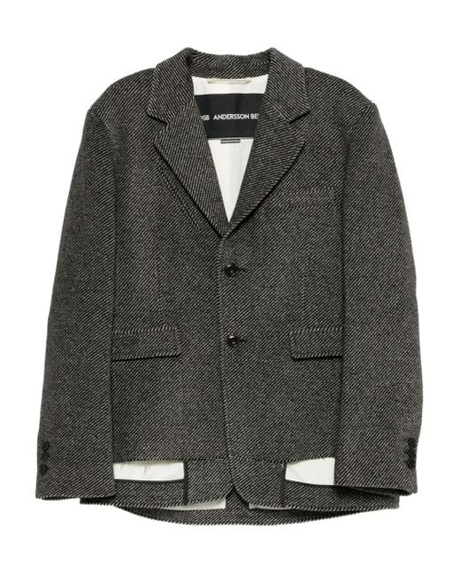 ANDERSSON BELL Blazer Met Gelaagd Detail in het Black