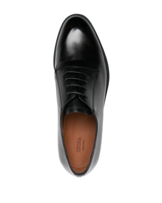 Zegna Derby-Schuhe mit mandelförmiger Kappe in Black für Herren