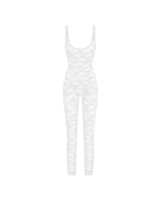 Maison Close White Flashback Backless Jumpsuit