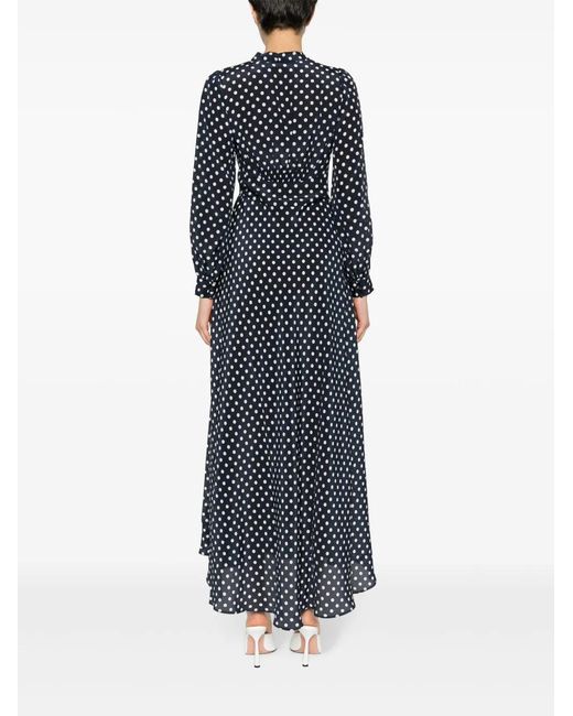Rixo Black Emory Polka Dot Maxi Dress