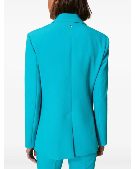 Twinset Blue Cady-Texture Blazer