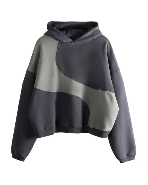 ERL Panelled Hoodie Black