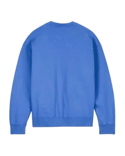 Nike Blue Acid-Wash Crew-Neck Sweatshirt for men