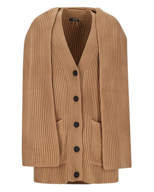 Canessa Brown Ribbed Cardigan