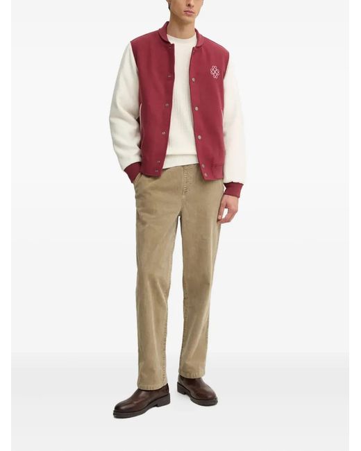 Benetton Embroidered Buttoned Jacket for men