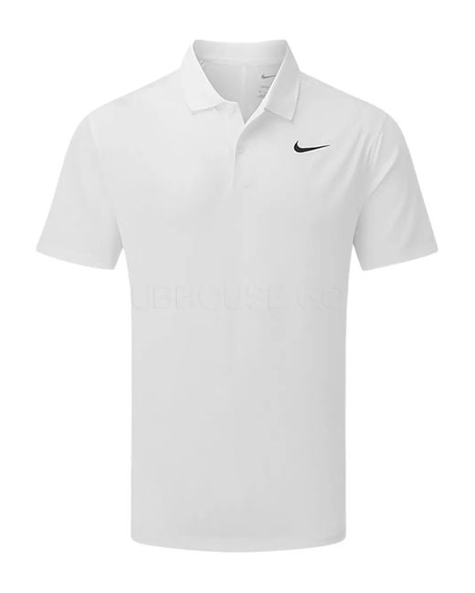 Nike White Victory Solid Performance Polo for men