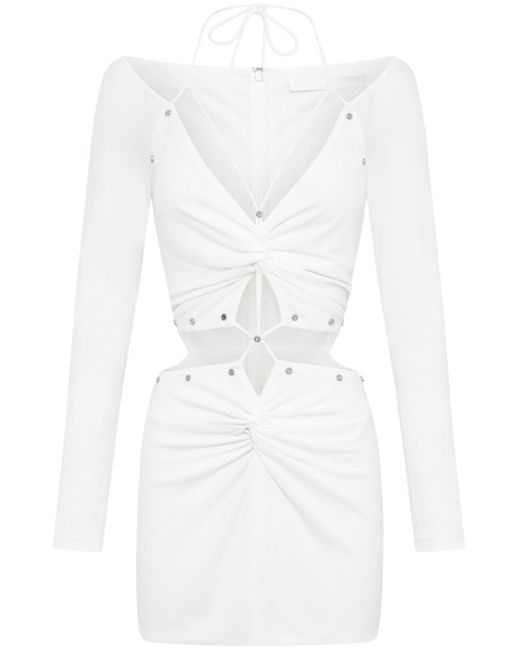 Dion Lee White Minikleid mit Cut-Outs